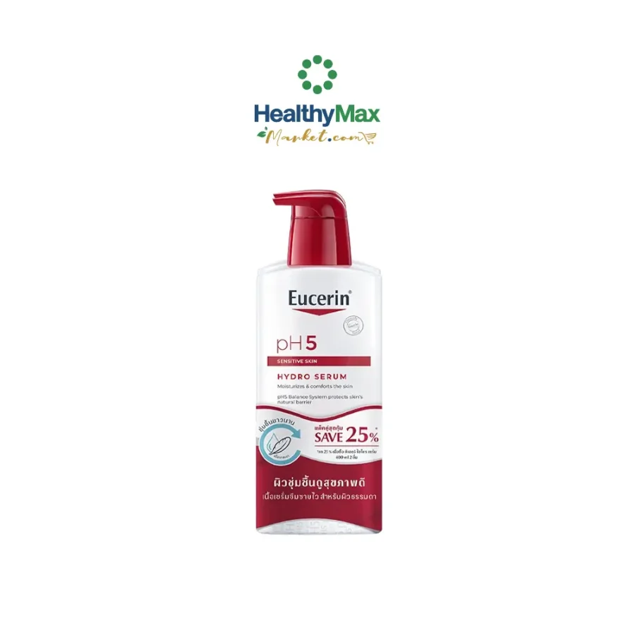 (2x400ml) SAVE25% Eucerin pH5 Sensitive Skin Hydro Serum 400 ml