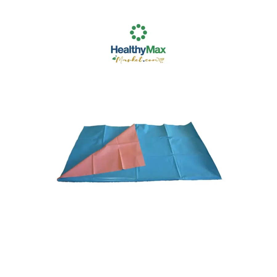 Rubber Sheet, Waterproof Bed Protector 1.3m (Blue / Pink)