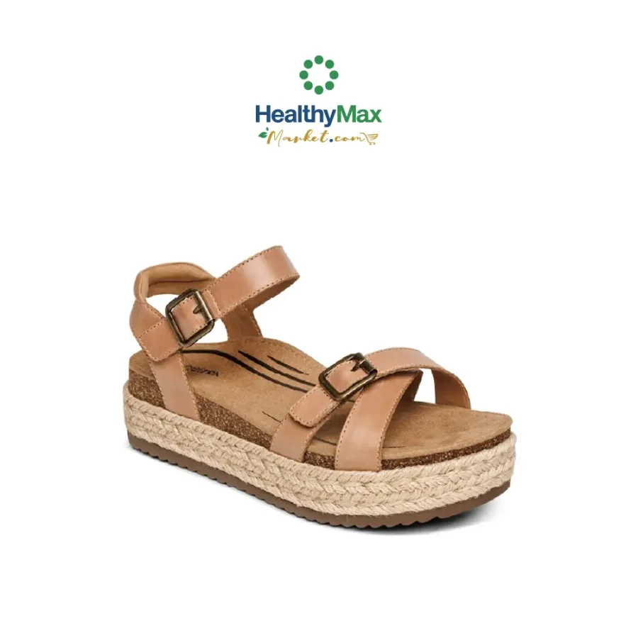 AETREX PAULA CORK PLATFORM CAMEL #W36