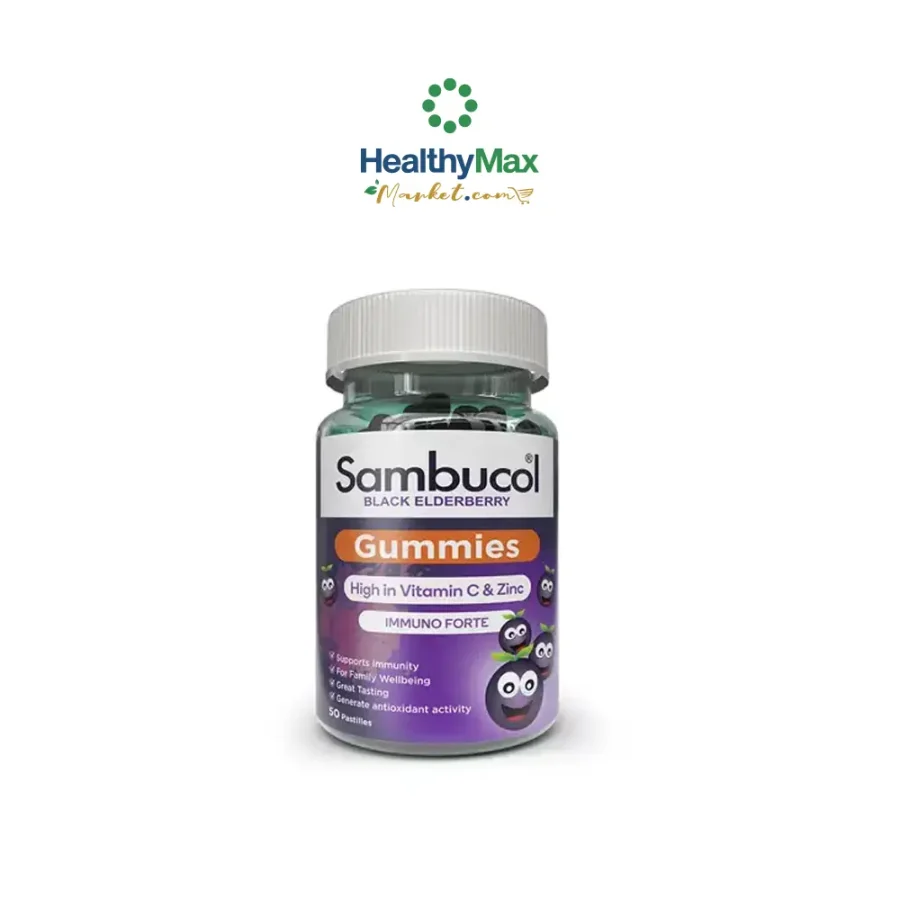 SAMBUCOL Black Elderberry Gummy (50 pastilles)