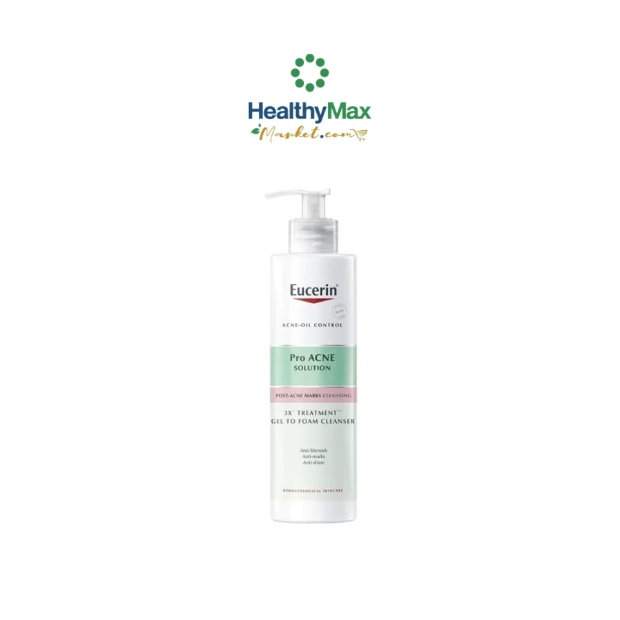 EUCERIN  Pro ACNE Solution 3X Treatment Gel To Foam Cleanser